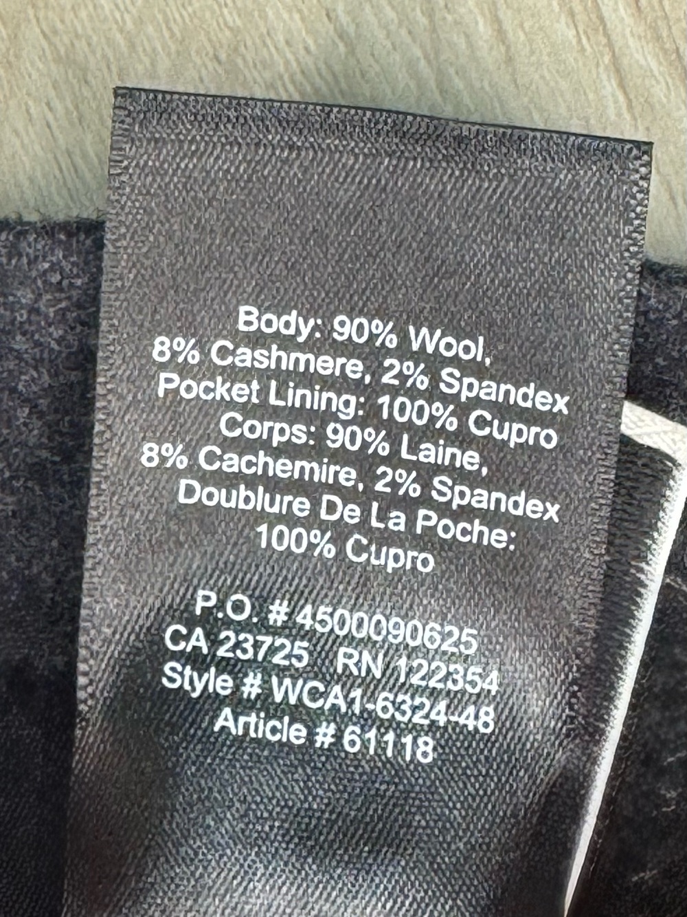 Babaton Stretch Wool Cashmere Pants Charcoal Grey Size 0 - Picture 5 of 6